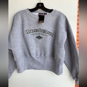 Harley Davidson Women's Gray
Cropped crop top sweatshirt